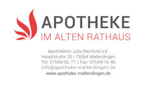 Logo der Apotheke im alten Rathaus