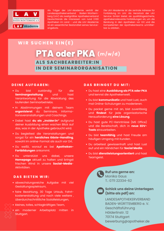 stellenangebot akademie einseitig